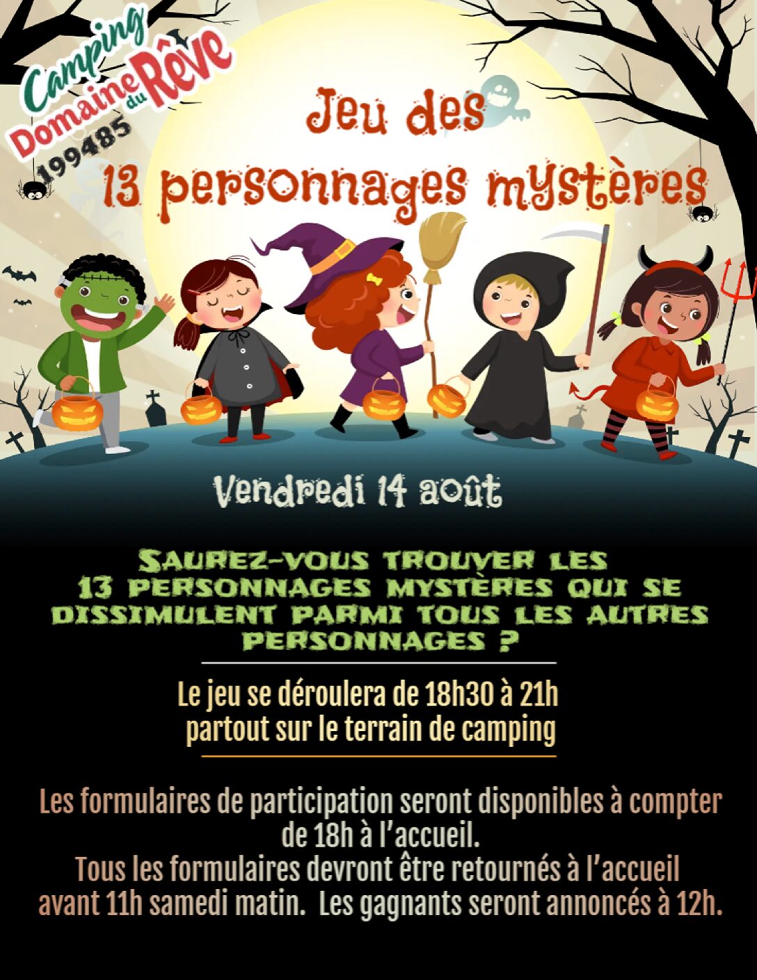 Jeu des 13 personnages mystères / Zombieland / Film d'horreur